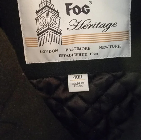 NWT Men's Hertage London Fog Peacoat-40 R - Picture 3 of 5